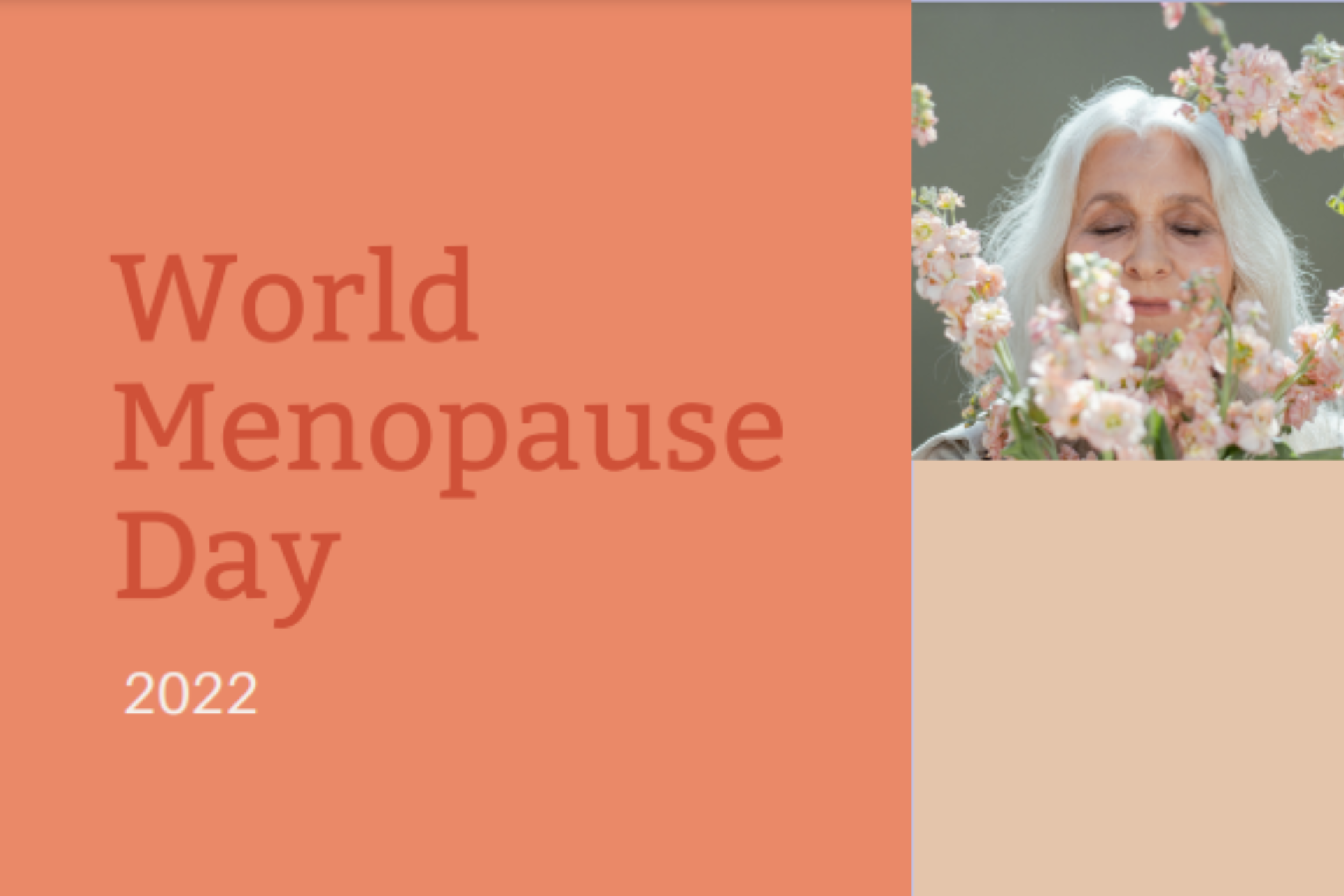 La locandina della Giornata mondiale della menopausa 2022
