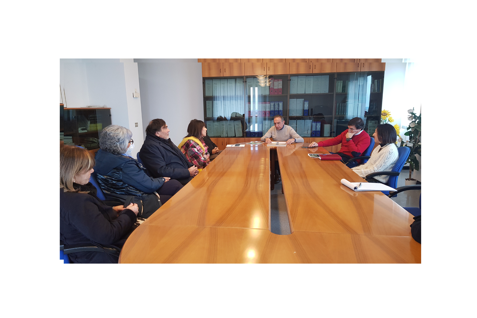 un momento dell'incontro con la delegazione del Comitato per la salute