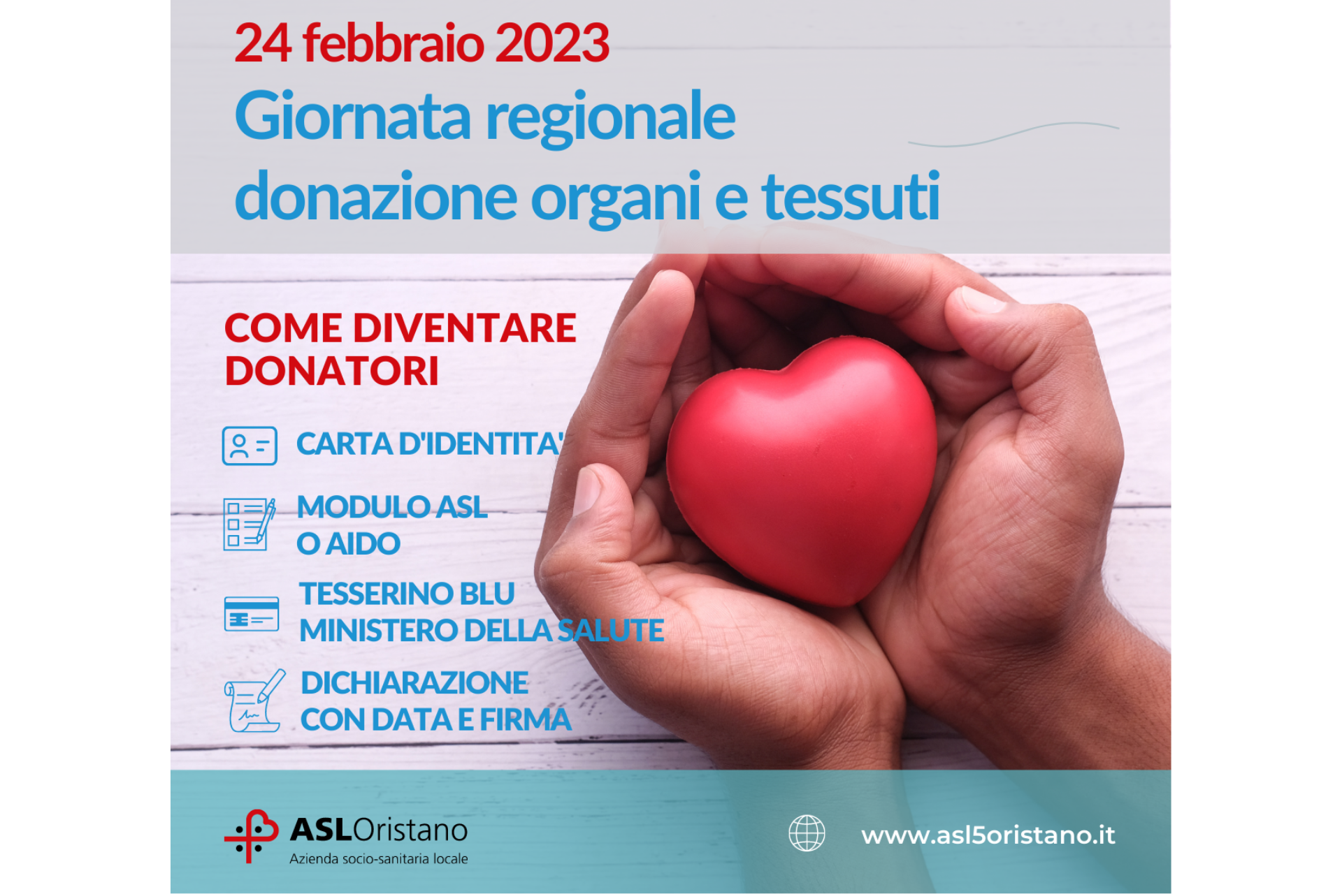 Giornata della Donazione e del Trapianto di organi e tessuti