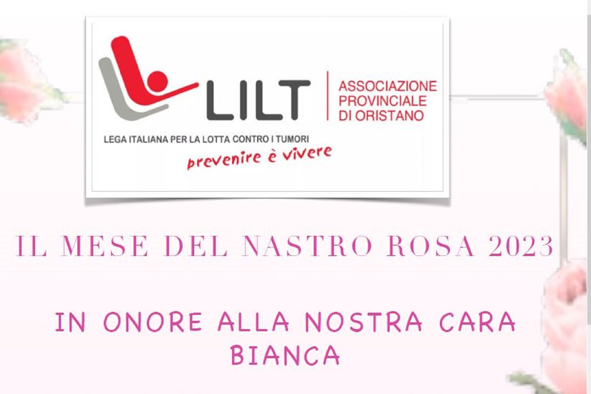 Un mese “rosa” di prevenzione con la Lilt di Oristano