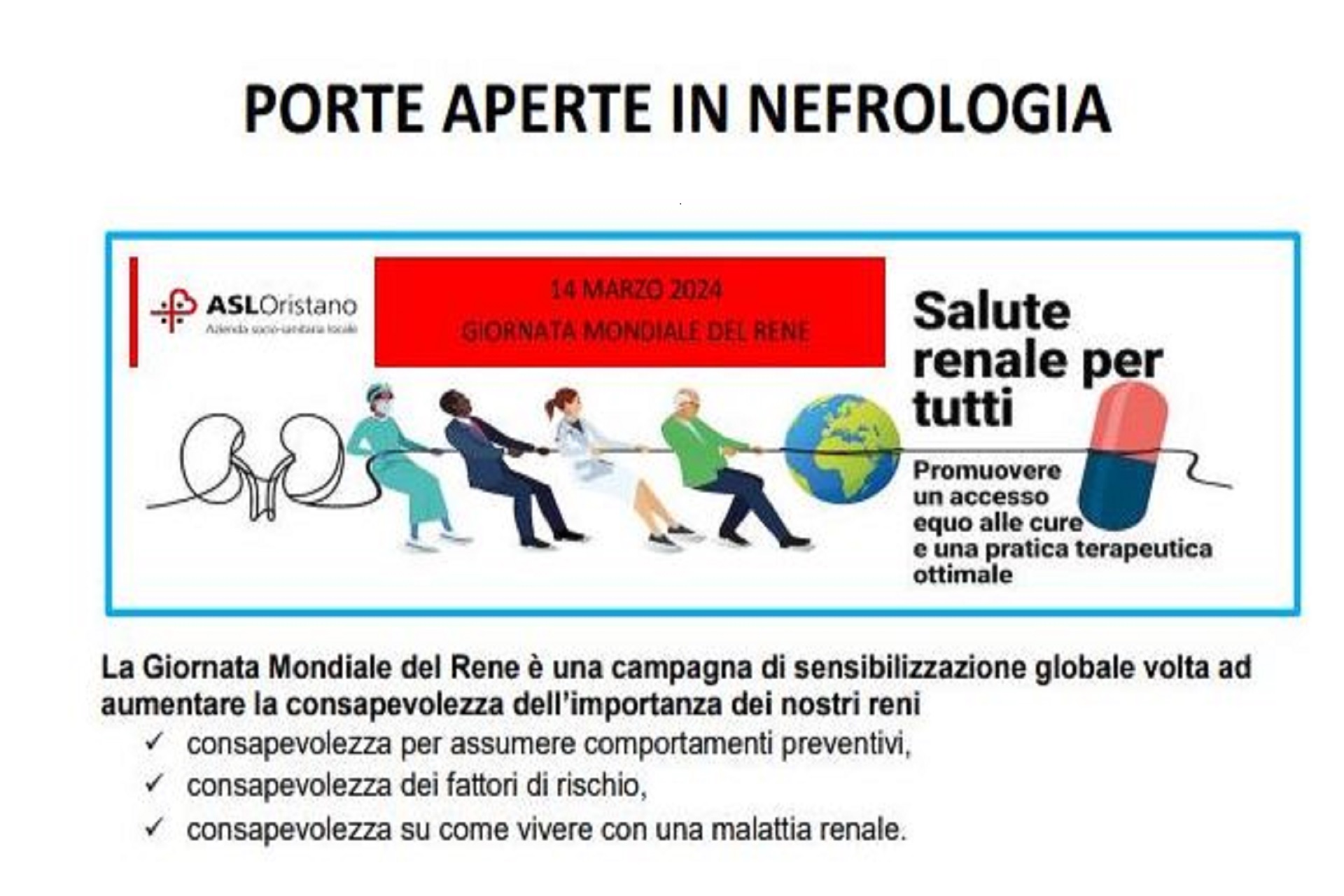 San Martino: il 14 marzo “Porte Aperte” in Nefrologia e Dialisi