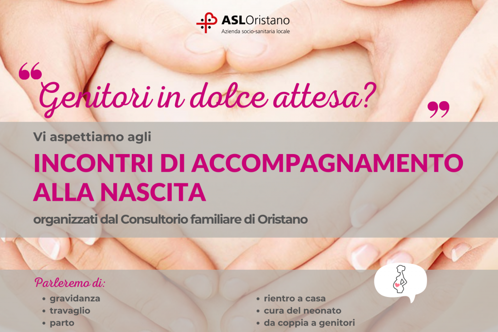 Consultorio Oristano, nuovi incontri d’accompagnamento alla nascita