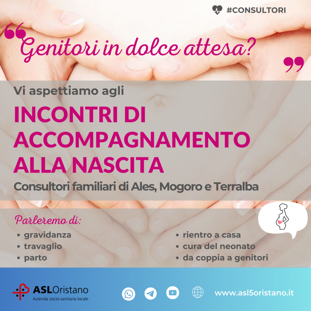Consultori di Ales-Terralba, incontri di accompagnamento alla nascita