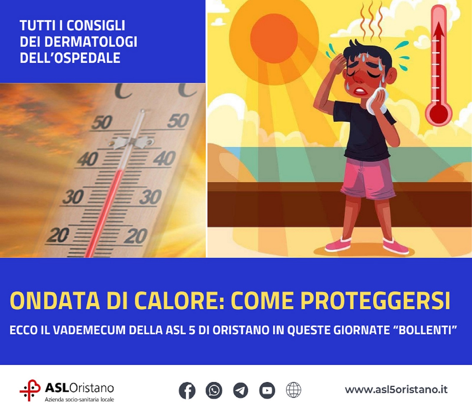 Giorni “bollenti”: come evitare problemi alla pelle e colpi di calore Giorni “bollenti”: come evitare problemi alla pelle e colpi di calore