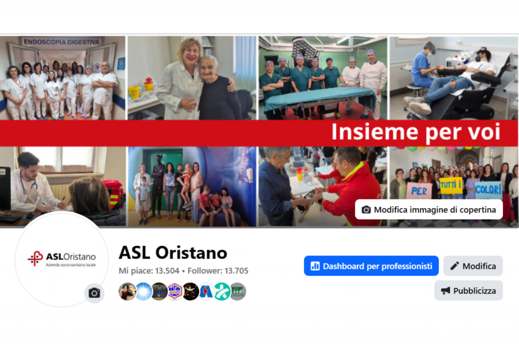 Attiva la pagina Facebook ASL Oristano:  filo diretto con i cittadini
