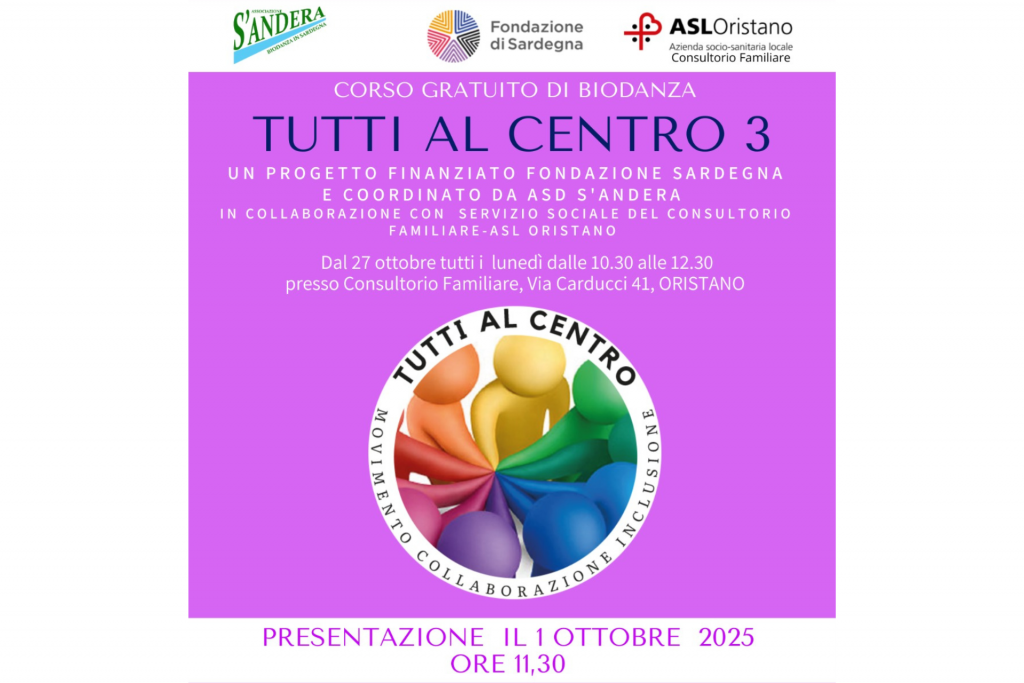 Consultorio di Oristano: presentazione del corso di Biodanza