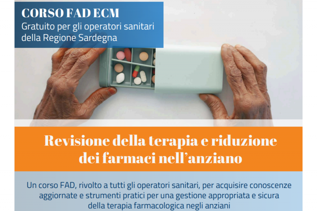Corso Fad ‘Revisione della terapia e riduzione farmaci nell’anziano’