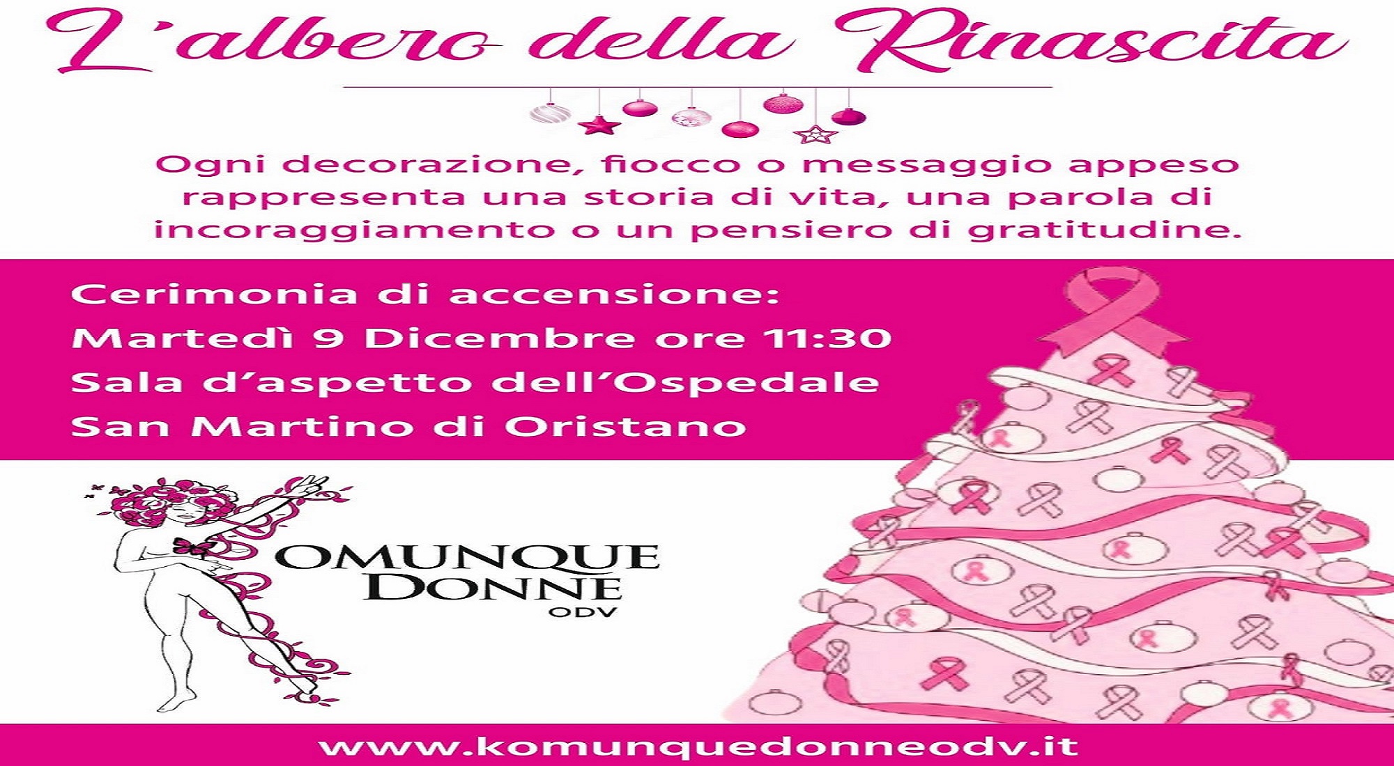 E’ già aria di Natale: “L’Albero della Rinascita” illumina l’Ospedale San Martino