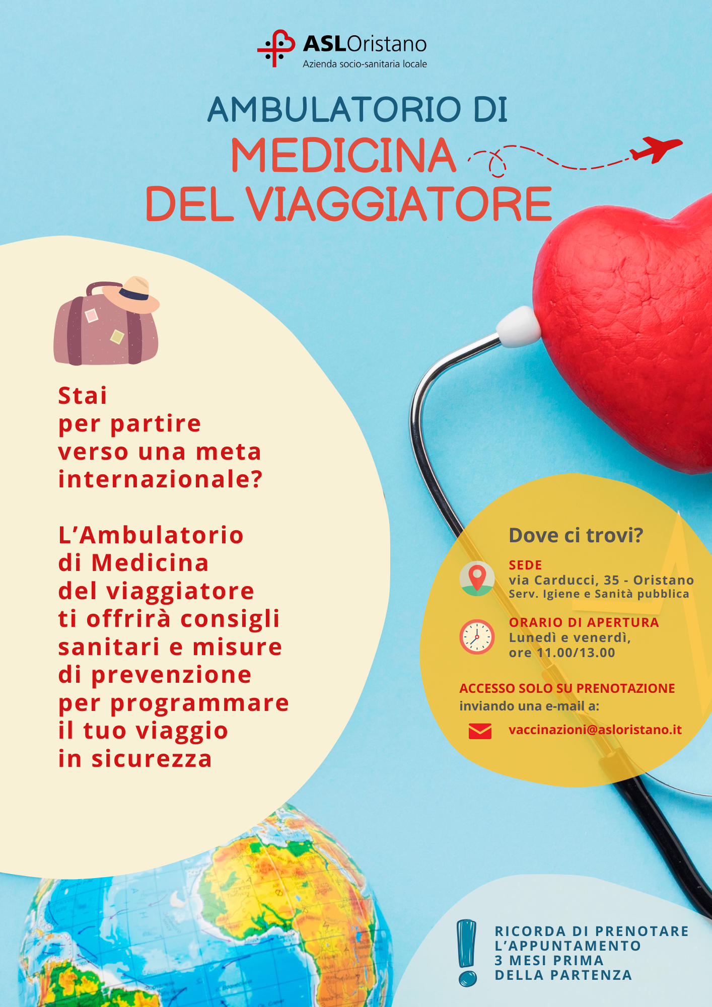Al via l’attività dell’Ambulatorio di Medicina del viaggiatore