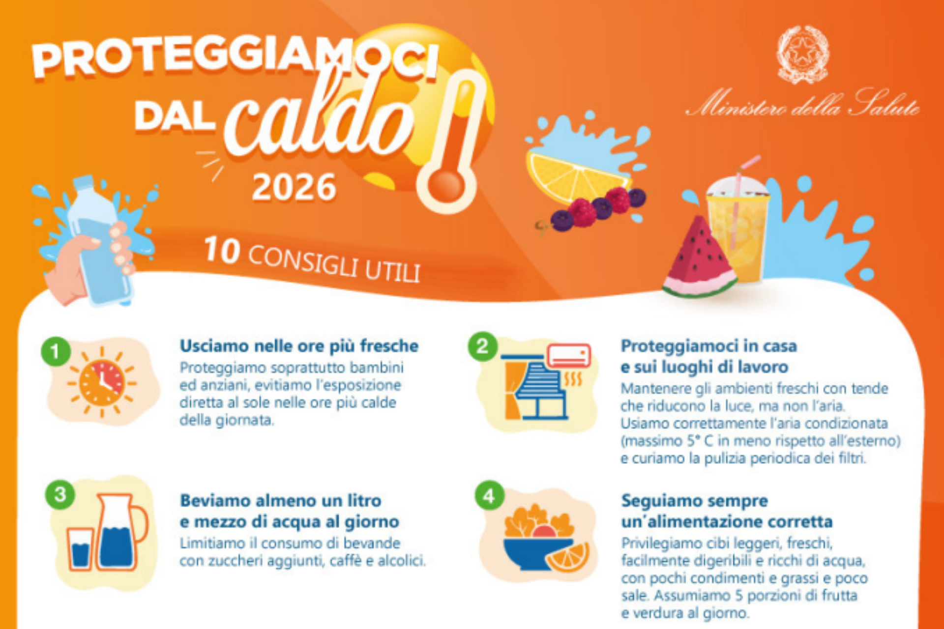 Raccomandazioni per fronteggiare l’emergenza caldo