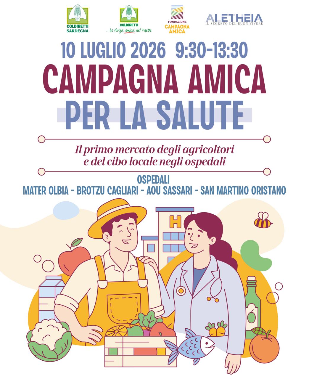 “Cibo e Salute”: Asl Oristano e Coldiretti insieme al San Martino per la corretta alimentazione